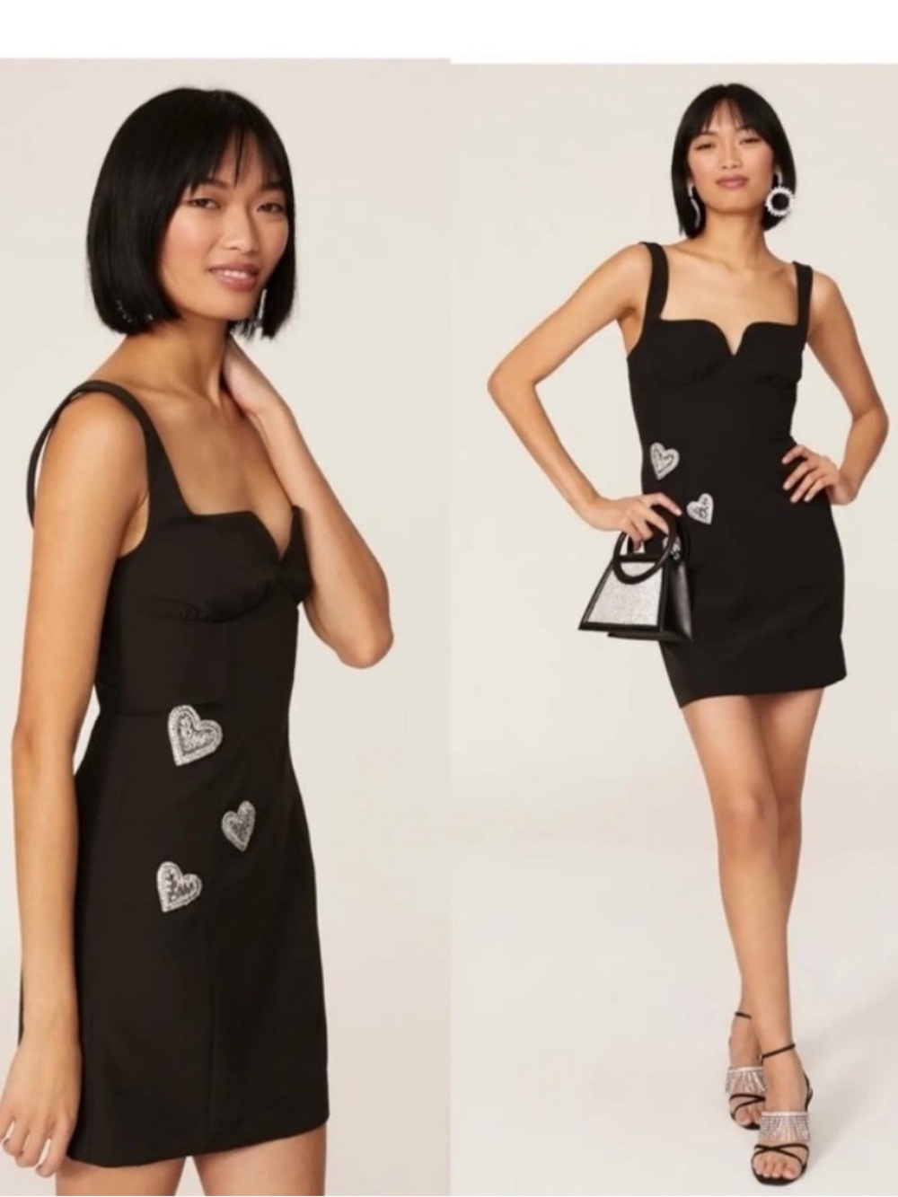 Saloni Halle-B Crepe Mini Dress
